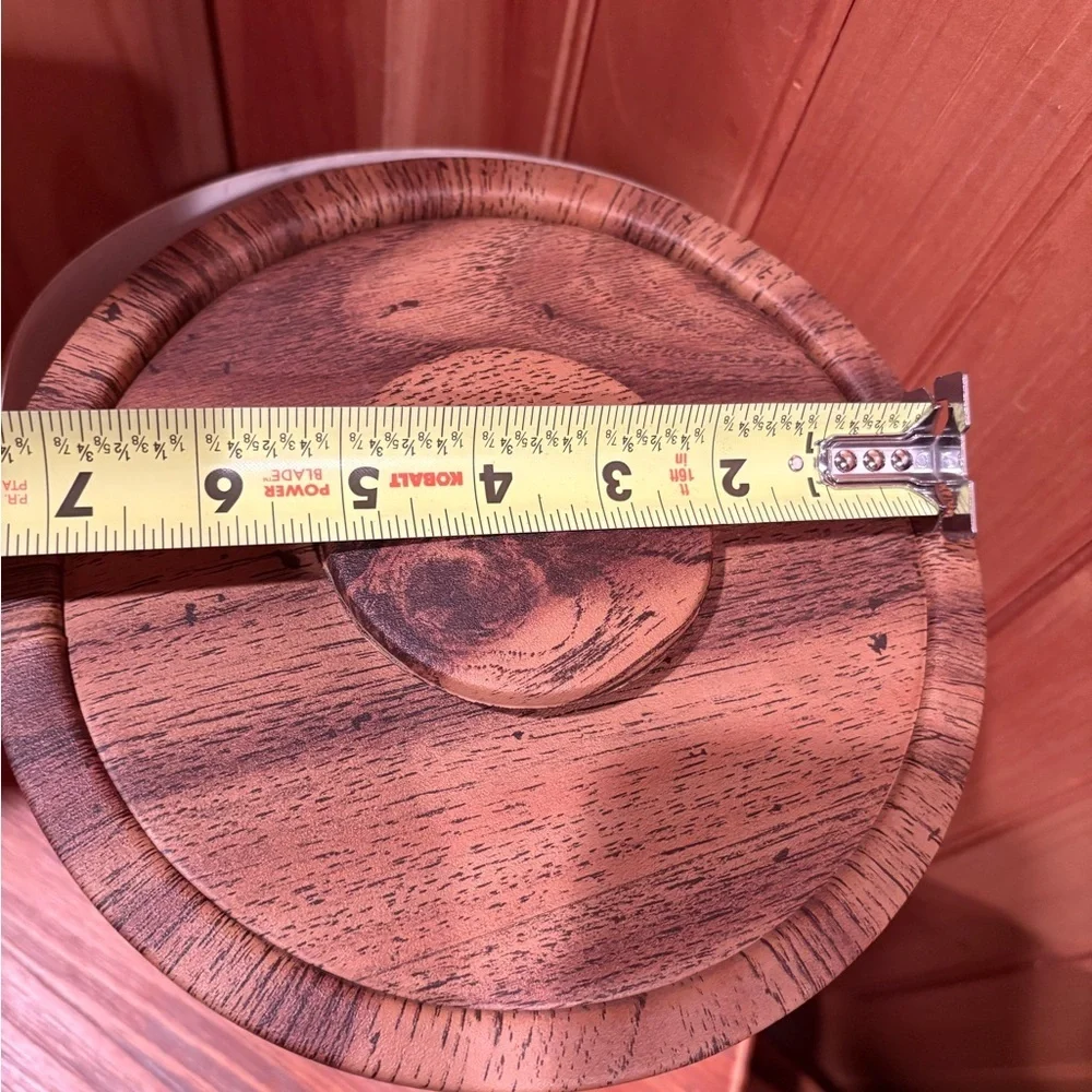 Mid-Century Modern faux wood grain ice bucket